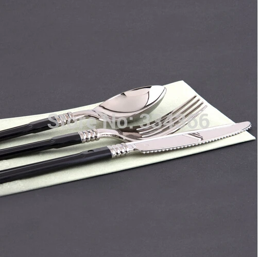 100pcs/lot Plastic Heavy Silver Spoon 6.7" Plastic Black Cutlery For Wedding Dispoable Flatware Set
100pcs/lot Plastic Heavy Silver Spoon 6.7" Plastic Black Cutlery For Wedding Dispoable Flatware Set