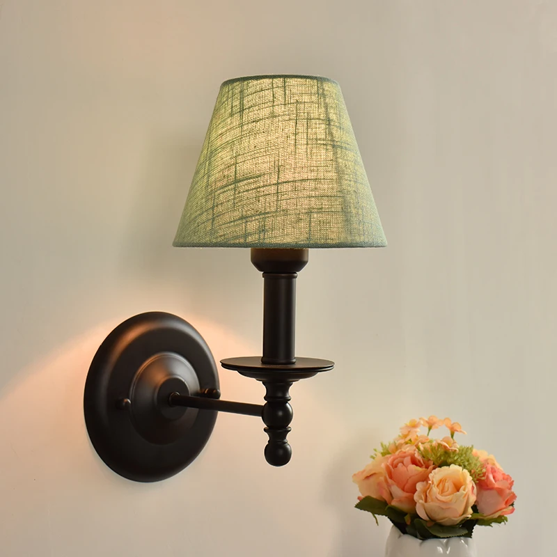 Norbic brief countryside black iron E14 LED bulb wall sconce lamp home deco bedroom bedside colorful fabric wall light fixture
Norbic brief countryside black iron E14 LED bulb wall sconce lamp home deco bedroom bedside colorful fabric wall light fixture