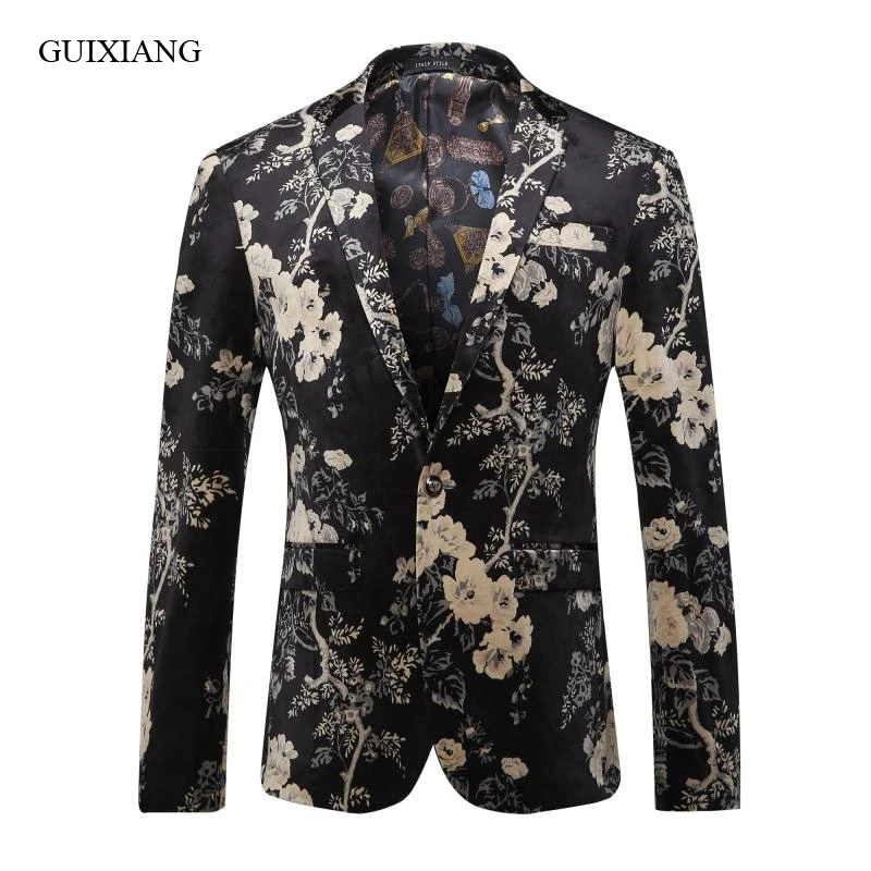 2019 new arrival style men boutique blazers high-quality fashion casual single breasted flower pattern men's suit jacket M-3XL
2019 new arrival style men boutique blazers high-quality fashion casual single breasted flower pattern men's suit jacket M-3XL