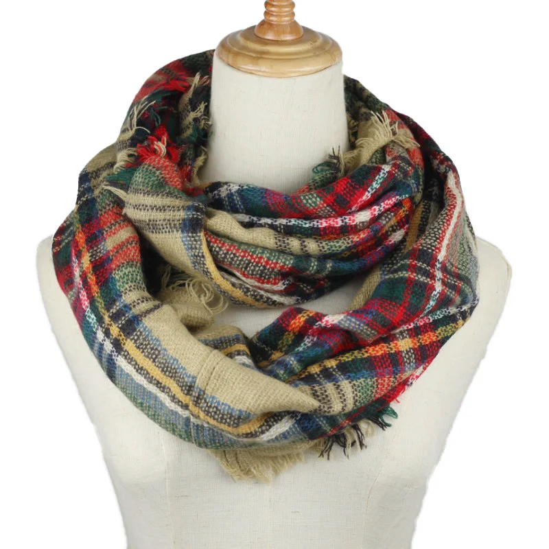 2019 Winter Ring Scarf Women Knitting Infinity Scarves Knitted Warm Neck Circle snood Scarf Imitation cashmere plaid scarf
2019 Winter Ring Scarf Women Knitting Infinity Scarves Knitted Warm Neck Circle snood Scarf Imitation cashmere plaid scarf