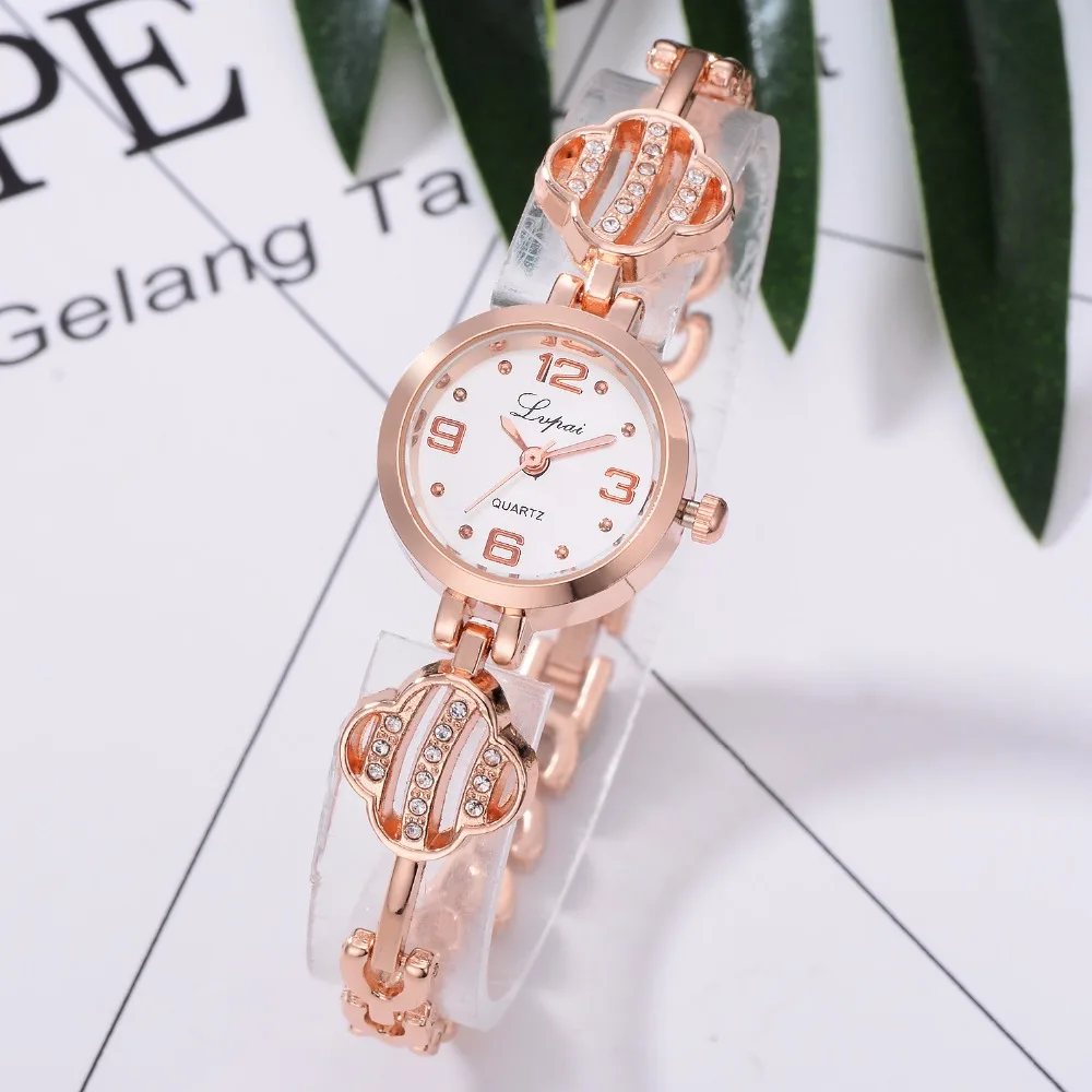 Lvpai Роскошные брендовые наручные часы для женщин модные кварцевые золотые с