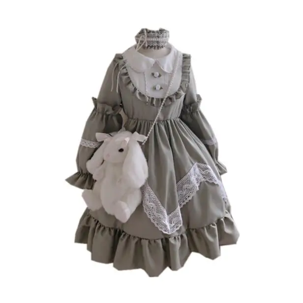 Sweet Lolita dress retro lace peter pan collar lantern sleeve kawaii girl victorian dress kawaii girl gothic lolita op loli cos
Sweet Lolita dress retro lace peter pan collar lantern sleeve kawaii girl victorian dress kawaii girl gothic lolita op loli cos