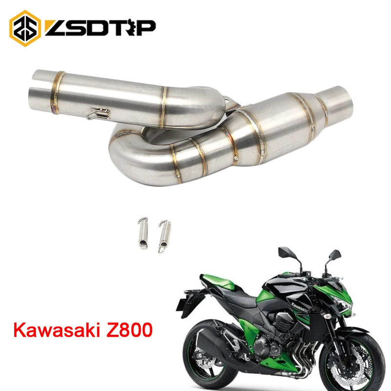 ZSDTRP Z800 Motorcycle Stainless Steel Modified Roundabout Muffler Exhaust Middle Pipe for Kawasaki Z800 2013-2016
ZSDTRP Z800 Motorcycle Stainless Steel Modified Roundabout Muffler Exhaust Middle Pipe for Kawasaki Z800 2013-2016