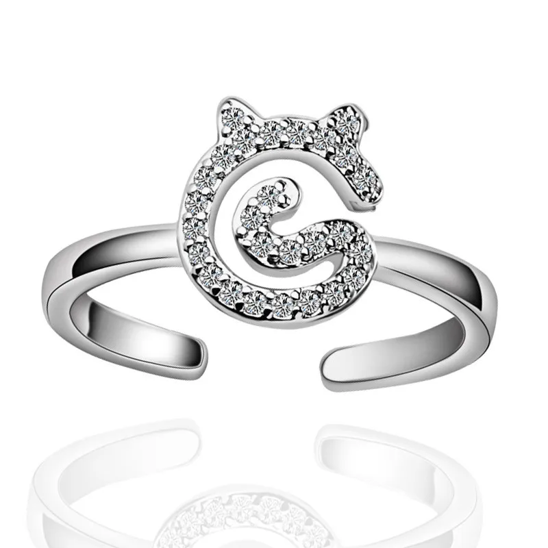 Hot sell fashion little cute cat shiny crystal female gift 925 sterling silver ladies finger rings jewelry wholesale women
Hot sell fashion little cute cat shiny crystal female gift 925 sterling silver ladies finger rings jewelry wholesale women