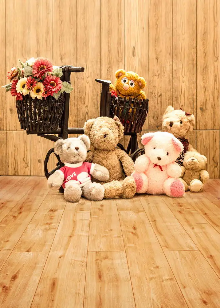 5x7ft Flowers Basket Bear Wood Planks Custom Washable No Wrinkle Banner Photo Studio Background Backdrop Polyester Fabric
5x7ft Flowers Basket Bear Wood Planks Custom Washable No Wrinkle Banner Photo Studio Background Backdrop Polyester Fabric