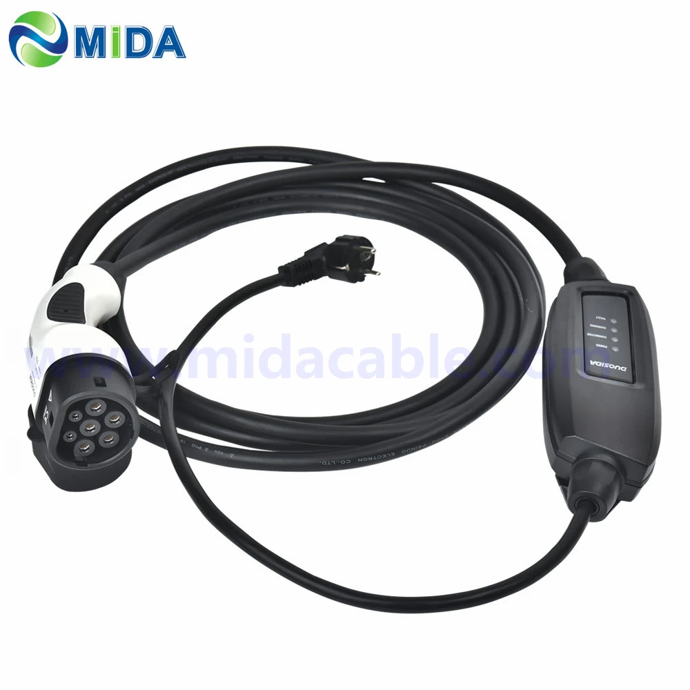 5Meter 16Amp EU Schuko Plug IEC 62169 Type 2 Female Plug EV Charging Cable 16A EVSE Portable Type 2 EV Charger for Car Side
5Meter 16Amp EU Schuko Plug IEC 62169 Type 2 Female Plug EV Charging Cable 16A EVSE Portable Type 2 EV Charger for Car Side