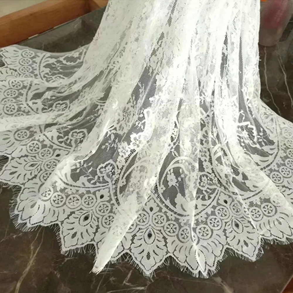 1 piece(150cm*115cm) French Eyelash Lace Fabric 115cm White Wedding Dress Pajamas Comfortable Eyelash Lace Fabric
1 piece(150cm*115cm) French Eyelash Lace Fabric 115cm White Wedding Dress Pajamas Comfortable Eyelash Lace Fabric