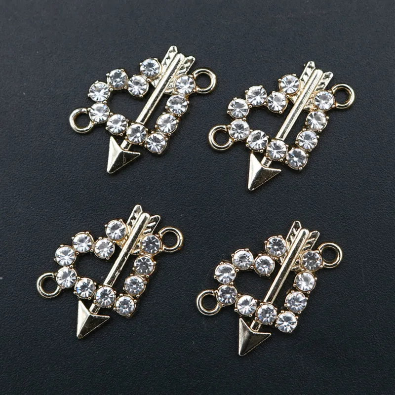 6pcs Champagne Gold Creative Arrow Wear Heart Fashion Bracelet Metal Accessories DIY Charm Jewelry Alloy Connectors A1704
6pcs Champagne Gold Creative Arrow Wear Heart Fashion Bracelet Metal Accessories DIY Charm Jewelry Alloy Connectors A1704