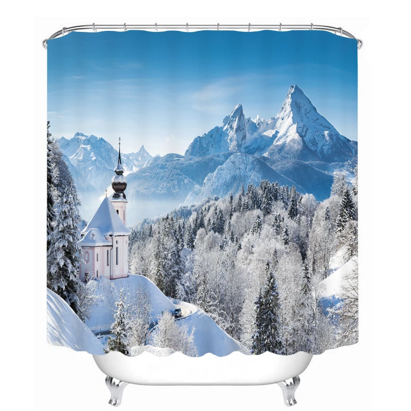 MYRU 3D Print Waterproof Snow Mountain Shower Curtains Bath Products Bathroom Decor with Hooks
MYRU 3D Print Waterproof Snow Mountain Shower Curtains Bath Products Bathroom Decor with Hooks