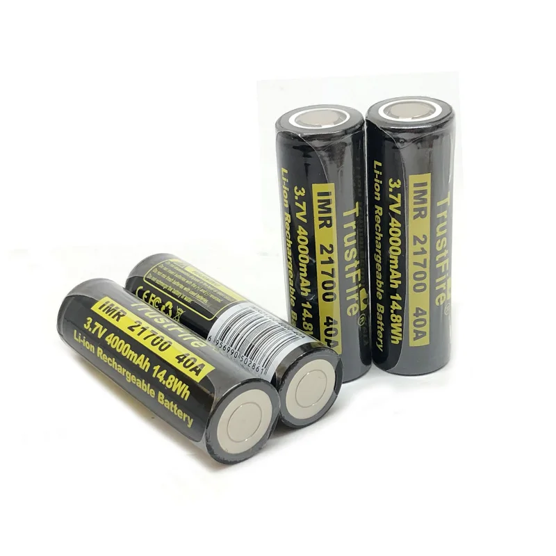 

TrustFire 21700 3.7V 40A 4000mAh 14.8W Rechargeable Battery Lithium Batteries with Protected PCB For Toy/Electrical Tools