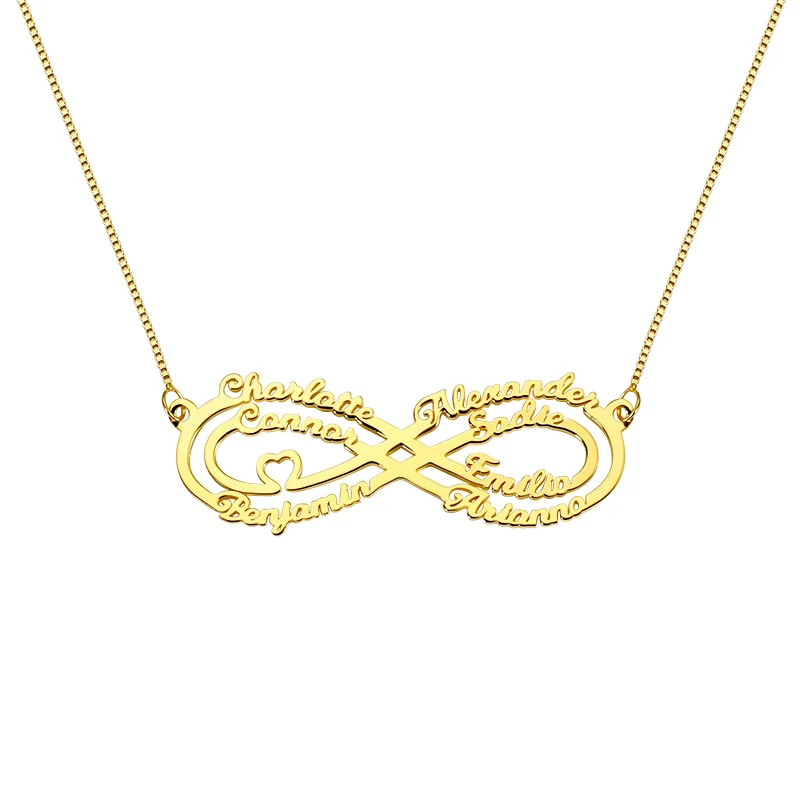 AILIN Custom Name Family Necklace Personalized Infinity Pendant Necklace 7Name Jewelry Best Gift Plated Stainless Steel
AILIN Custom Name Family Necklace Personalized Infinity Pendant Necklace 7Name Jewelry Best Gift Plated Stainless Steel