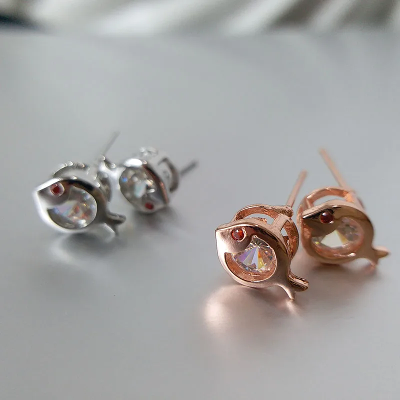 Trendy Fish Stud earrings for women Silver plated with AAA Rhinestone stone earring 2018 fashion earing female girl jewelry gift
Trendy Fish Stud earrings for women Silver plated with AAA Rhinestone stone earring 2018 fashion earing female girl jewelry gift