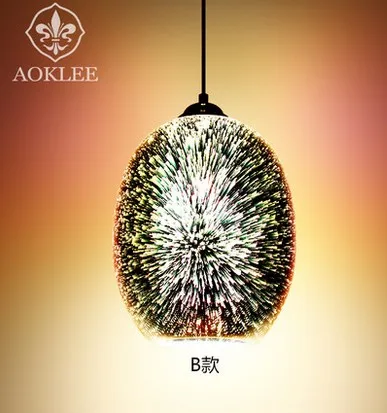 3D Fireworks Effect LED Pendant light Bulb Vintage Art Decoration lamp 110V-220V E27 Glass Shade | Лампы и освещение