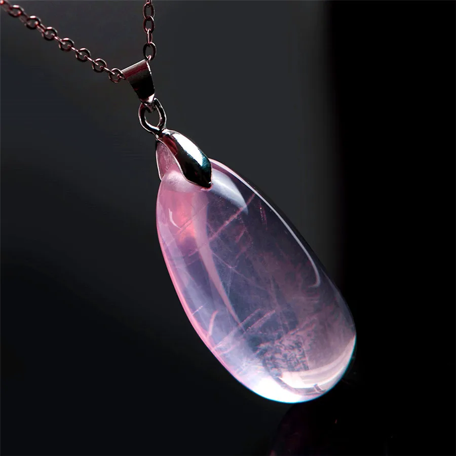 Genuine Mozambique Pink Star Light Natural Pink Quartz Crystal Necklace Charm Fashion Water Drop Bead Pendant 33x17x12mm
Genuine Mozambique Pink Star Light Natural Pink Quartz Crystal Necklace Charm Fashion Water Drop Bead Pendant 33x17x12mm