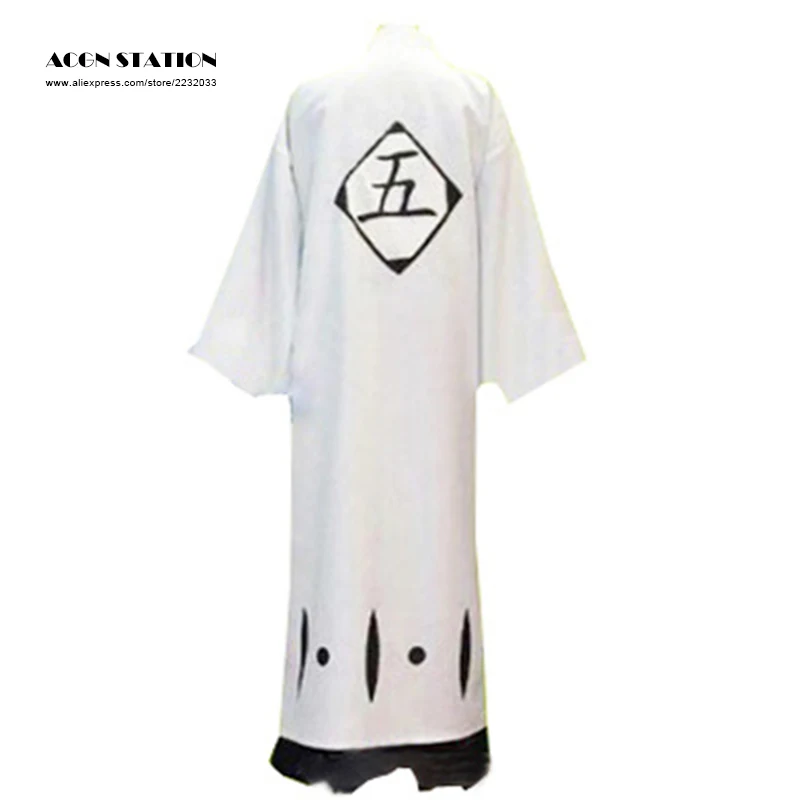 

Customs Halloween Death Bleach 5th Division Captain Aizen Sousuke Cosplay Costum Men's Uniform Suit Any Size Free Shipping