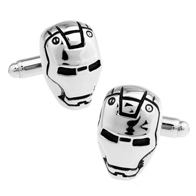 

C-MAN Luxury shirt Silvery Iron Man cufflink for mens Brand cuff buttons cuff links High Quality abotoaduras Jewelry