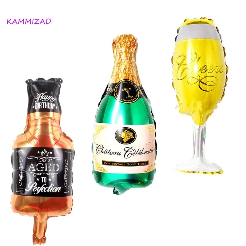 50pcs/lot Party beer bottle Glass Whisky Foil Balloon Decor Holiday congratulatory supplies birthday party accessories globos
50pcs/lot Party beer bottle Glass Whisky Foil Balloon Decor Holiday congratulatory supplies birthday party accessories globos
