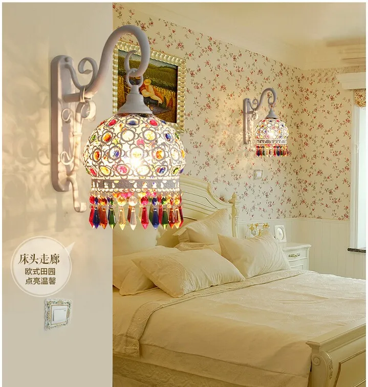 Free Shipping Tiffany Wall Lamp European Bedroom Lamp Color Crystal Sconce Lamparas Luminaria E27 110-240V AC 100% Guaranteed
Free Shipping Tiffany Wall Lamp European Bedroom Lamp Color Crystal Sconce Lamparas Luminaria E27 110-240V AC 100% Guaranteed