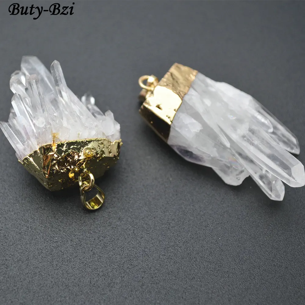 Gold Color Electroplating Natural Rock Crystal Quartz Rough Mineral Stone Pendant Fit Fashion Jewelry Making 4pc per lot
Gold Color Electroplating Natural Rock Crystal Quartz Rough Mineral Stone Pendant Fit Fashion Jewelry Making 4pc per lot