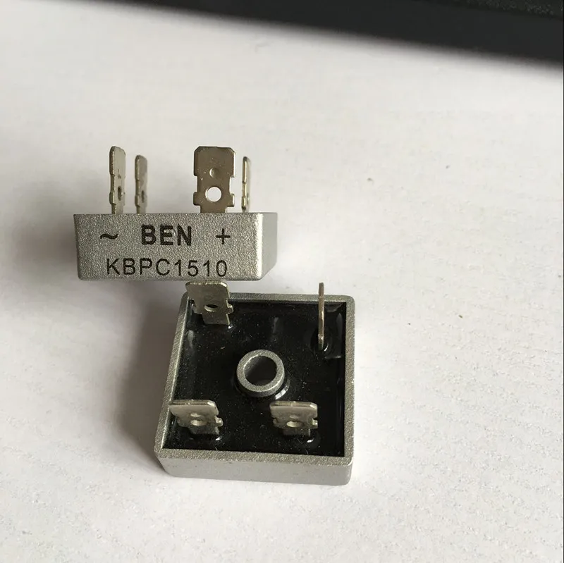 1 шт. однофазный выпрямитель KBPC1510 металлический мост для чехла
