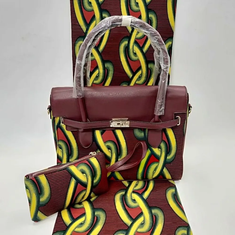 Африканский комплект с сумкой последней моде женщины сумка и кошелек набор Сумка