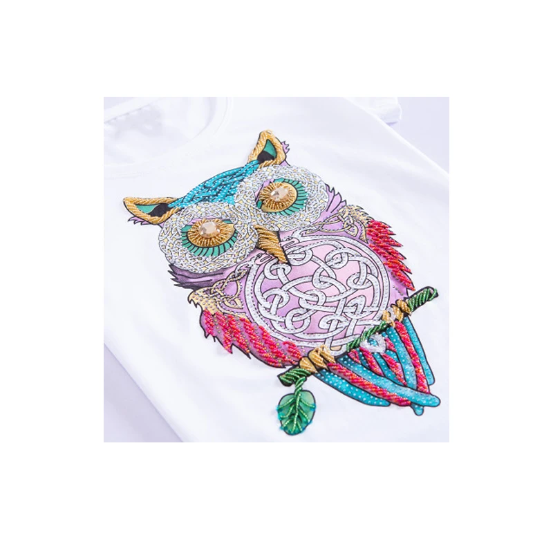 O Neck Women T Shirts 2019 Causal Summer T Shirt Beading Diamond Sequins Animal Print T Shirt Women Clothing Streetwear Tops Tee
O Neck Women T Shirts 2019 Causal Summer T Shirt Beading Diamond Sequins Animal Print T Shirt Women Clothing Streetwear Tops Tee
