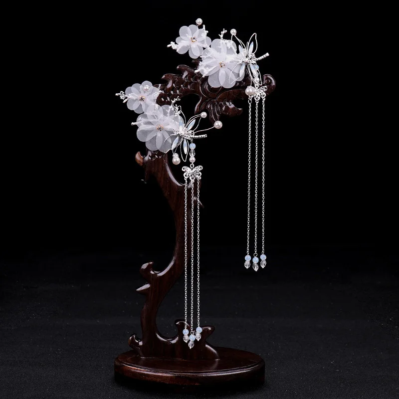 Women Chinese Style Ancient Costume Headwear Ladies Retro Dragonfly Butterfly Hair Clip Simulation Pearl Tassel Flower Hairwear
Women Chinese Style Ancient Costume Headwear Ladies Retro Dragonfly Butterfly Hair Clip Simulation Pearl Tassel Flower Hairwear