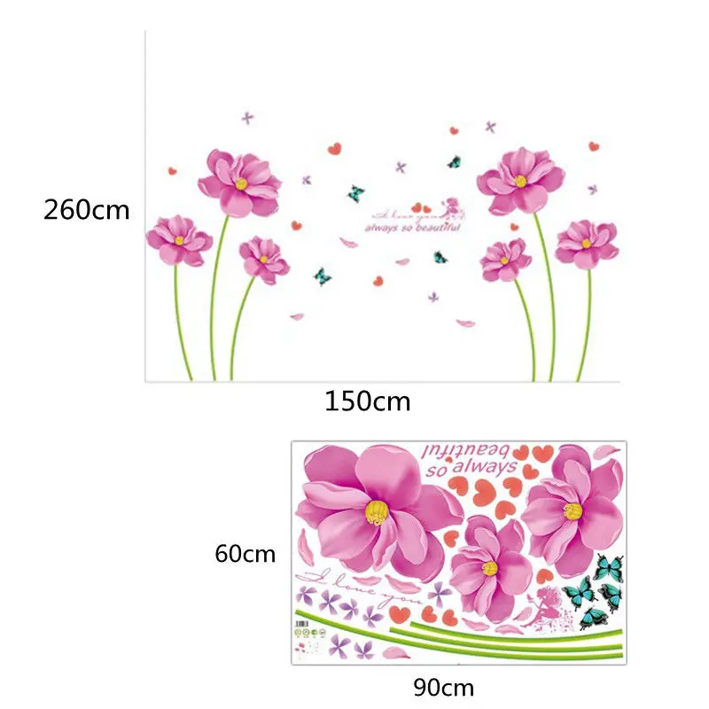New Flowers Wall Stickers Mural Vinyl Decals Art For Living Room DIY Home Decor
New Flowers Wall Stickers Mural Vinyl Decals Art For Living Room DIY Home Decor