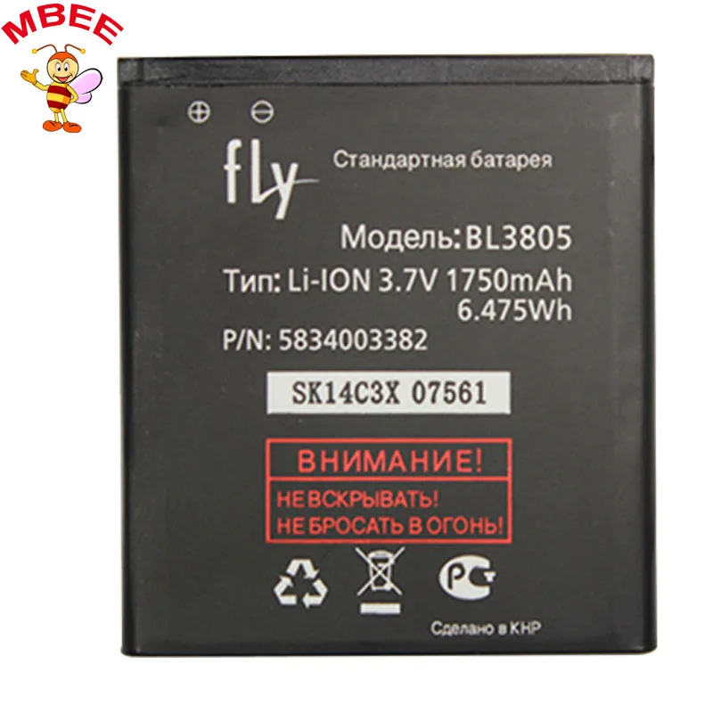 Аккумулятор Fly IQ4404 IQ4402, 3,7 в, 1750 мА · ч, оригинальный сменный литий-ионный аккумулятор для телефона BL3805
Аккумулятор Fly IQ4404 IQ4402, 3,7 в, 1750 мА · ч, оригинальный сменный литий-ионный аккумулятор для телефона BL3805