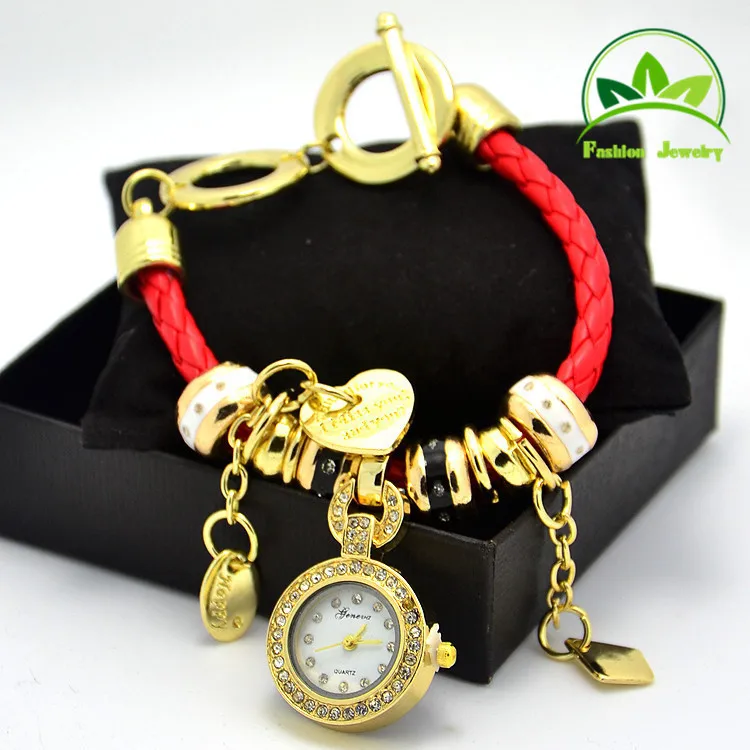 Brand Leather Quartz Watch Women Ladies Fashion Bracelet Clock female relogio feminino Crystal Multi Charms
Brand Leather Quartz Watch Women Ladies Fashion Bracelet Clock female relogio feminino Crystal Multi Charms