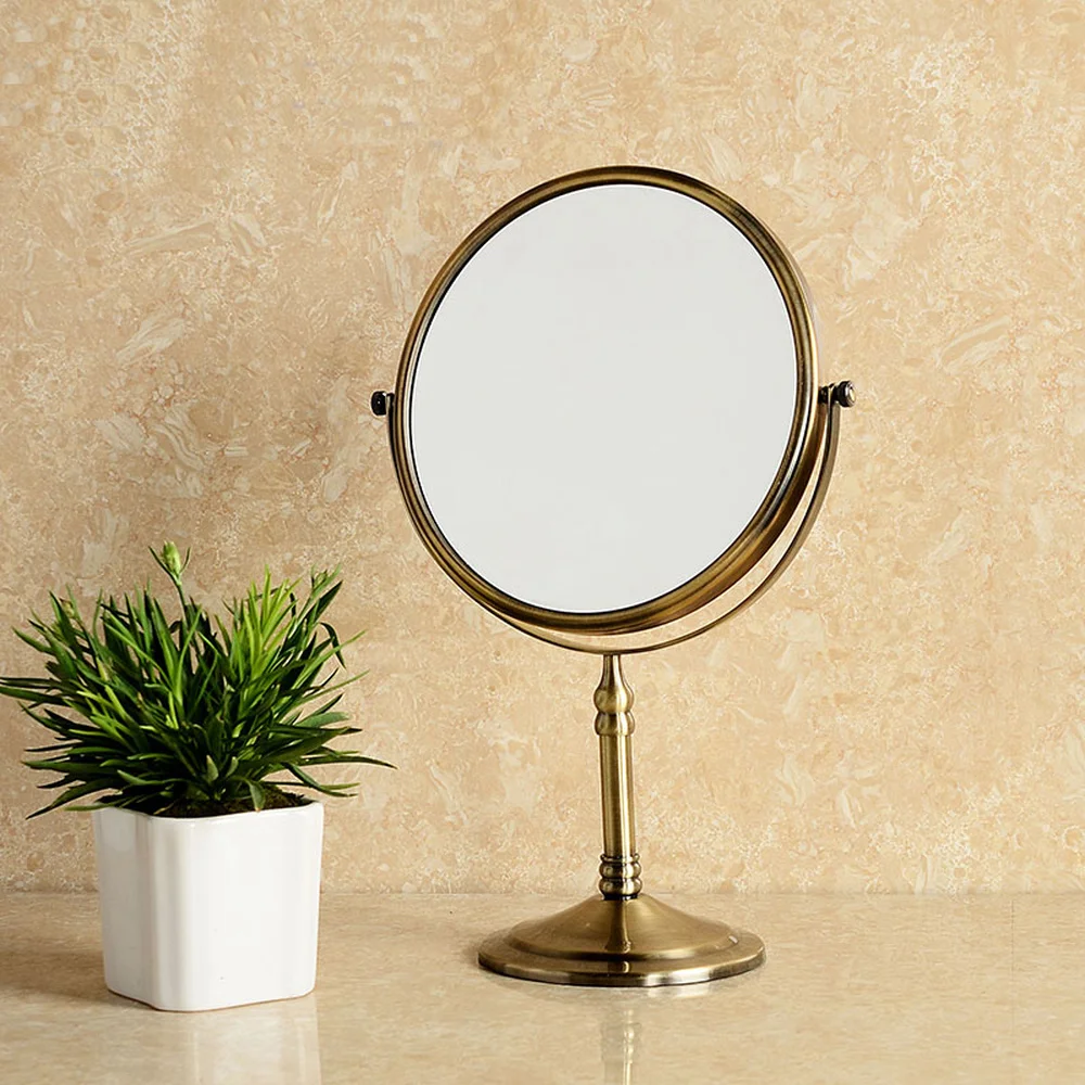 Bathroom Makeup Mirror Desktop Double Mirror Retro Dressing Mirror Bronze Mirror European Princess Mirror LO74245
Bathroom Makeup Mirror Desktop Double Mirror Retro Dressing Mirror Bronze Mirror European Princess Mirror LO74245