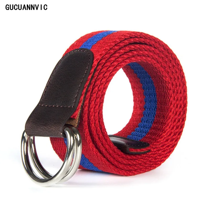 Hot Sale Casual double ring buckle canvas ladies belt Fashion Stripe Multi-color optional belts for women luxury designe Brand
Hot Sale Casual double ring buckle canvas ladies belt Fashion Stripe Multi-color optional belts for women luxury designe Brand