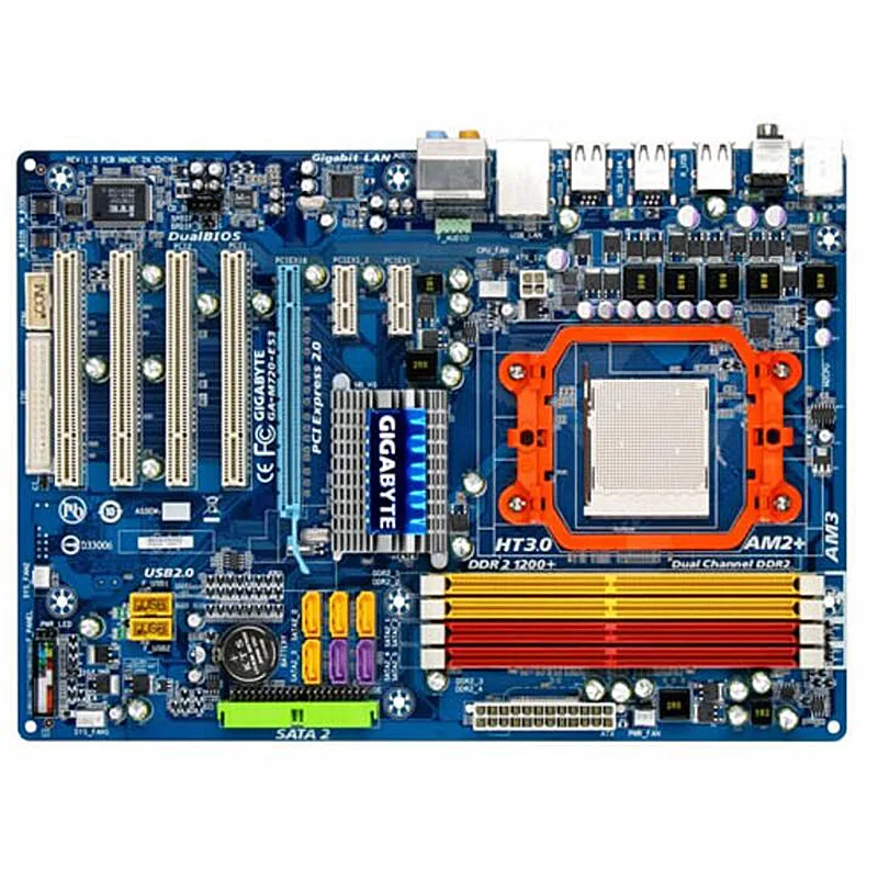 Оригинальный Для Gigabyte GA MA720 ES3 DDR2 гнездо AM2 M720 материнская плата|am3 motherboard|motherboard