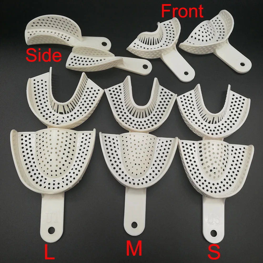 Пластиковые подносы для стоматологических оттисков без сетки стоматологический