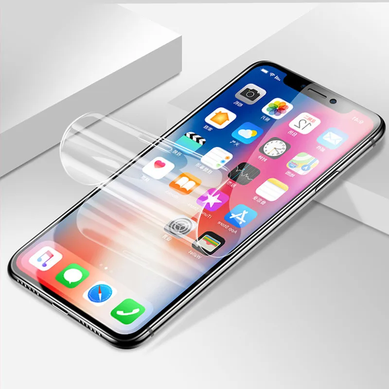 Защита экрана Гидрогелевая пленка для iPhone XS Max XR X 3D полное покрытие Защитная 8 7 6 6S