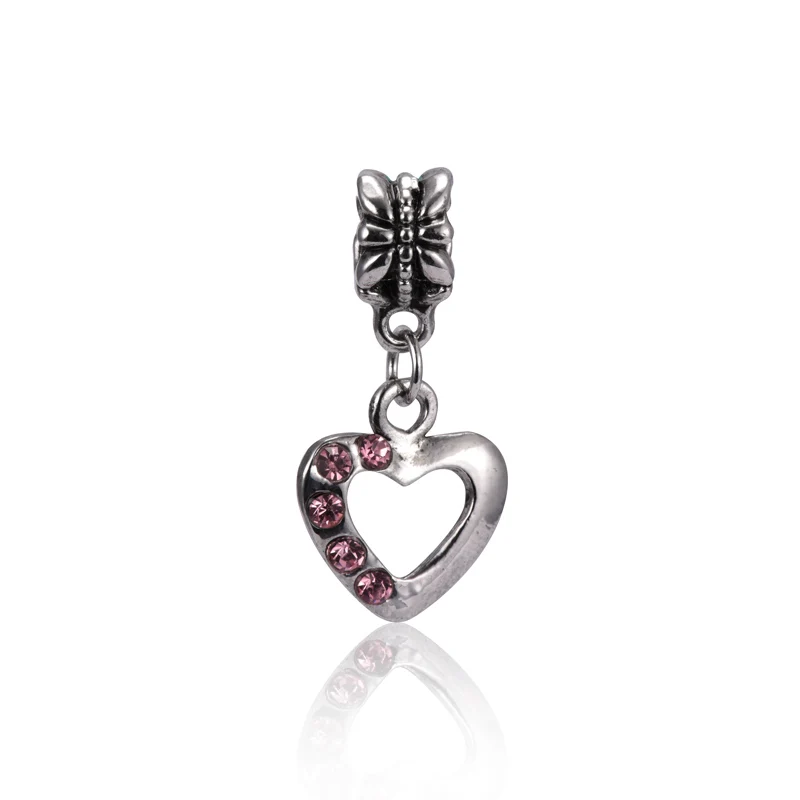 10PC Silver Tone DIY Bead Rhinestones Heart Dangle Charms Spacer Pendent Beads Fit Snake Chain Pandora Pattern Bracelets Jewelry
10PC Silver Tone DIY Bead Rhinestones Heart Dangle Charms Spacer Pendent Beads Fit Snake Chain Pandora Pattern Bracelets Jewelry