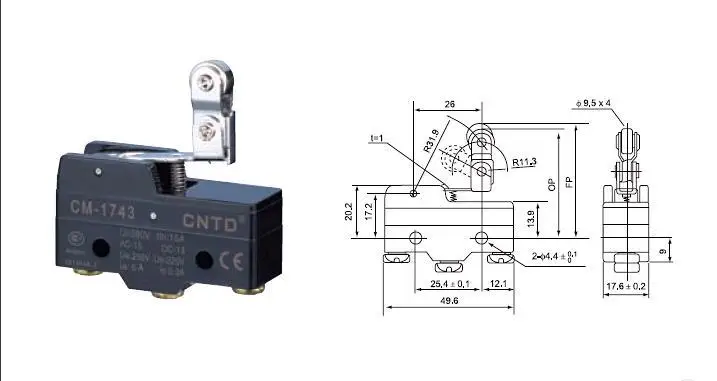 5Pcs/Lot Top Quality Original CNTD CM-1743 Micro Switch/Limit Switch Ui 380V Ith 15A For Electric Forklift Machine Tool
5Pcs/Lot Top Quality Original CNTD CM-1743 Micro Switch/Limit Switch Ui 380V Ith 15A For Electric Forklift Machine Tool