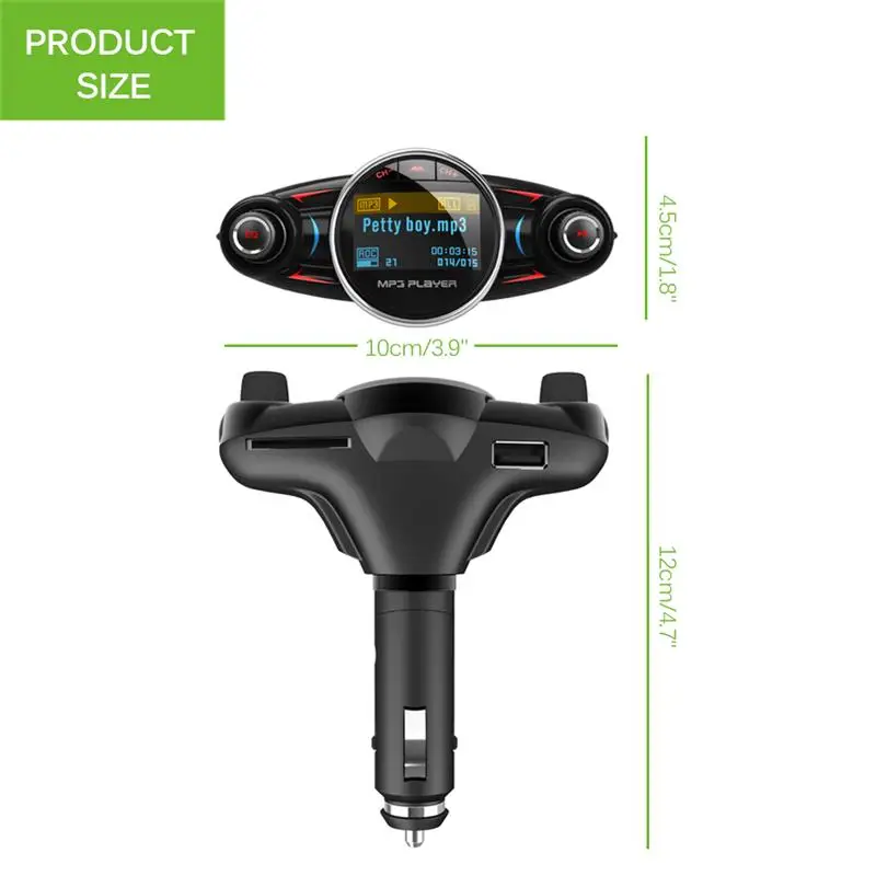 Onever Wireless Bluetooth 4.0 USB FM Transmitter Modulator MP3 Player U Disk LCD Display Car Kit 5V 2.1A Charger Adapter
Onever Wireless Bluetooth 4.0 USB FM Transmitter Modulator MP3 Player U Disk LCD Display Car Kit 5V 2.1A Charger Adapter