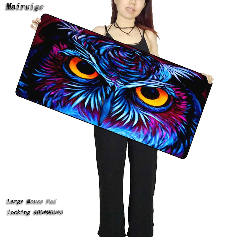 Mairuige Shop The Cute Owl Eyes Cartoon Large Game Mouse Pad 900*400 with Edge Locking Speed Version Game Keyboard Pad for Gamer
Mairuige Shop The Cute Owl Eyes Cartoon Large Game Mouse Pad 900*400 with Edge Locking Speed Version Game Keyboard Pad for Gamer