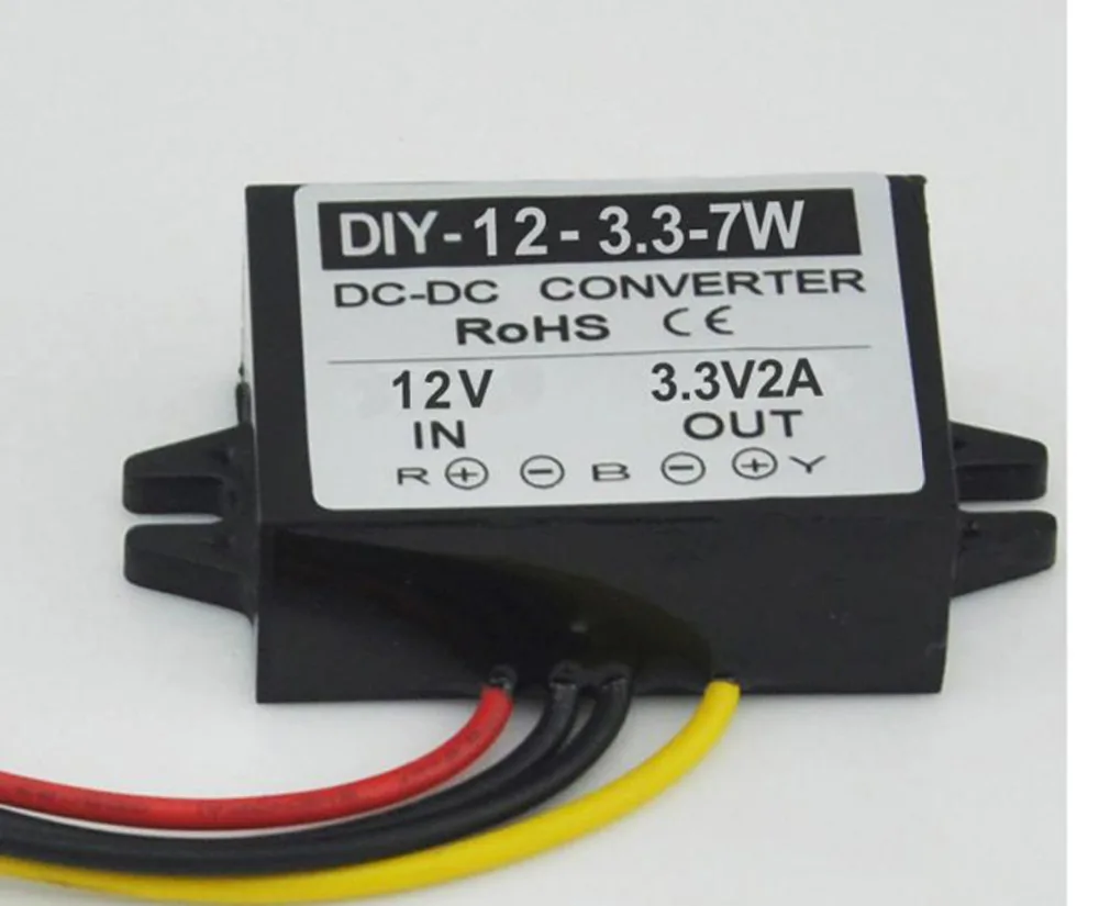 12V(6V-22V) To 3.3V 2A 7W DC DC Step Down Converter Buck Module Car Power Adapter Voltage Regulator Waterproof
12V(6V-22V) To 3.3V 2A 7W DC DC Step Down Converter Buck Module Car Power Adapter Voltage Regulator Waterproof