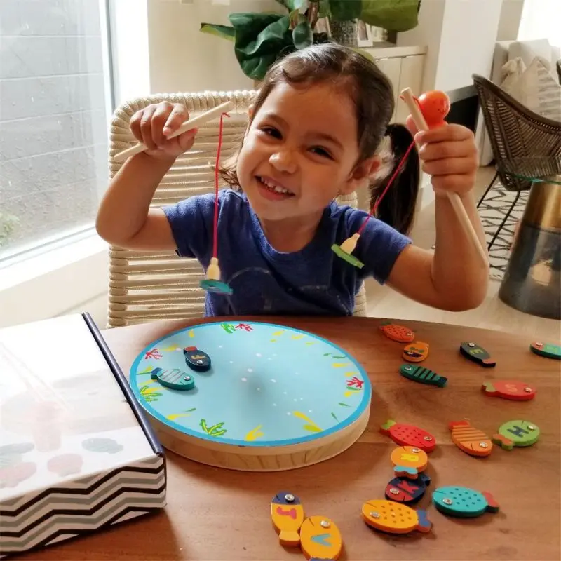 Magnetic Wooden Fishing Game Toy for Alphabet Fish Catching Counting Preschool Board Games Toys for 2 3 4 Year Old Girl Boy
Magnetic Wooden Fishing Game Toy for Alphabet Fish Catching Counting Preschool Board Games Toys for 2 3 4 Year Old Girl Boy