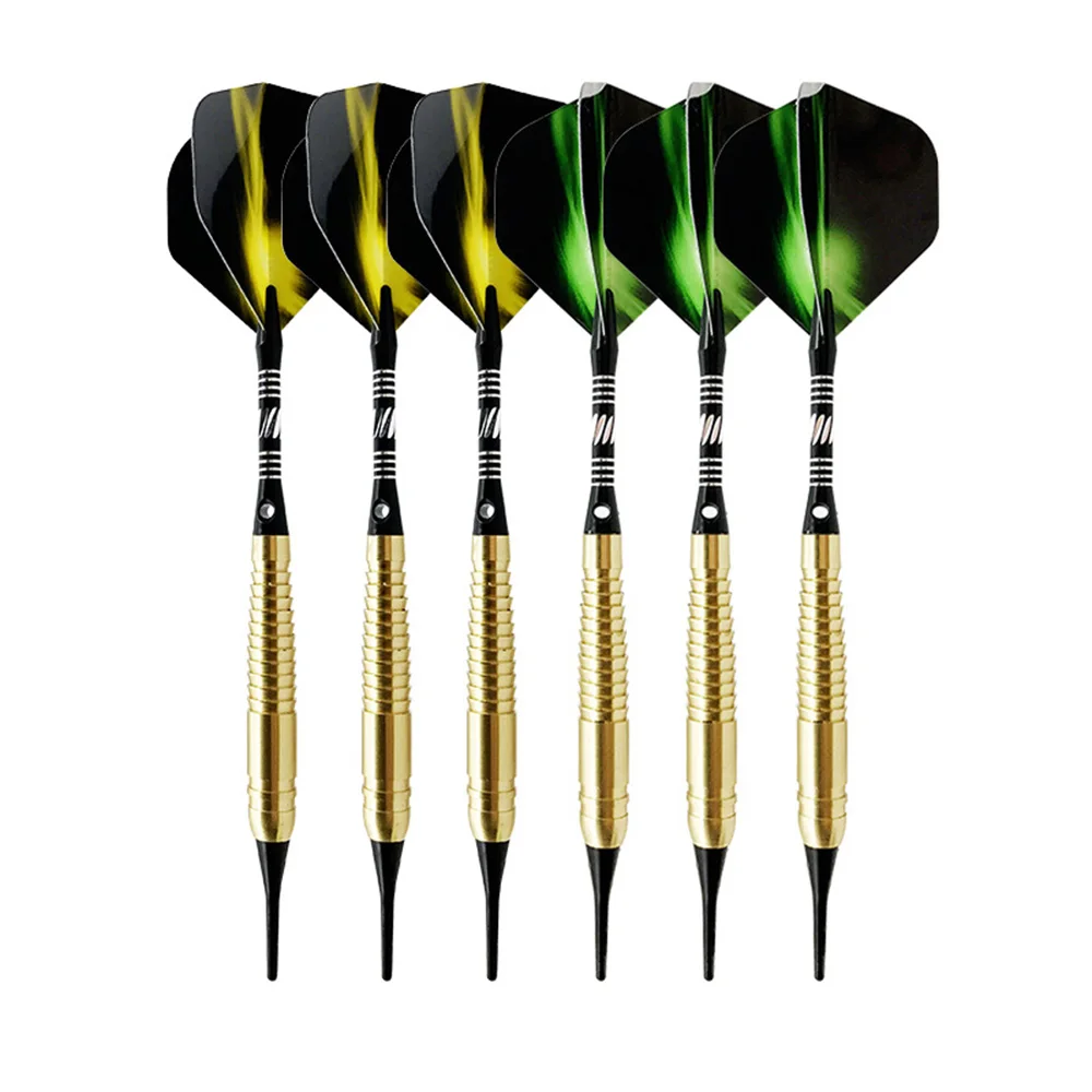 6Pcs 16g Professional Electronic Safe Darts Soft Plastic Tip Brass Barrel Aluminum Shafts PET Flights Competition Training Dart
6Pcs 16g Professional Electronic Safe Darts Soft Plastic Tip Brass Barrel Aluminum Shafts PET Flights Competition Training Dart