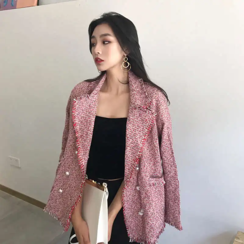 Chic Lapel Short Jacket Female Women Spring Autumn Blazers Coats 2021 New Slim Casual Tassel Suit Jackets Tops X573
Chic Lapel Short Jacket Female Women Spring Autumn Blazers Coats 2021 New Slim Casual Tassel Suit Jackets Tops X573