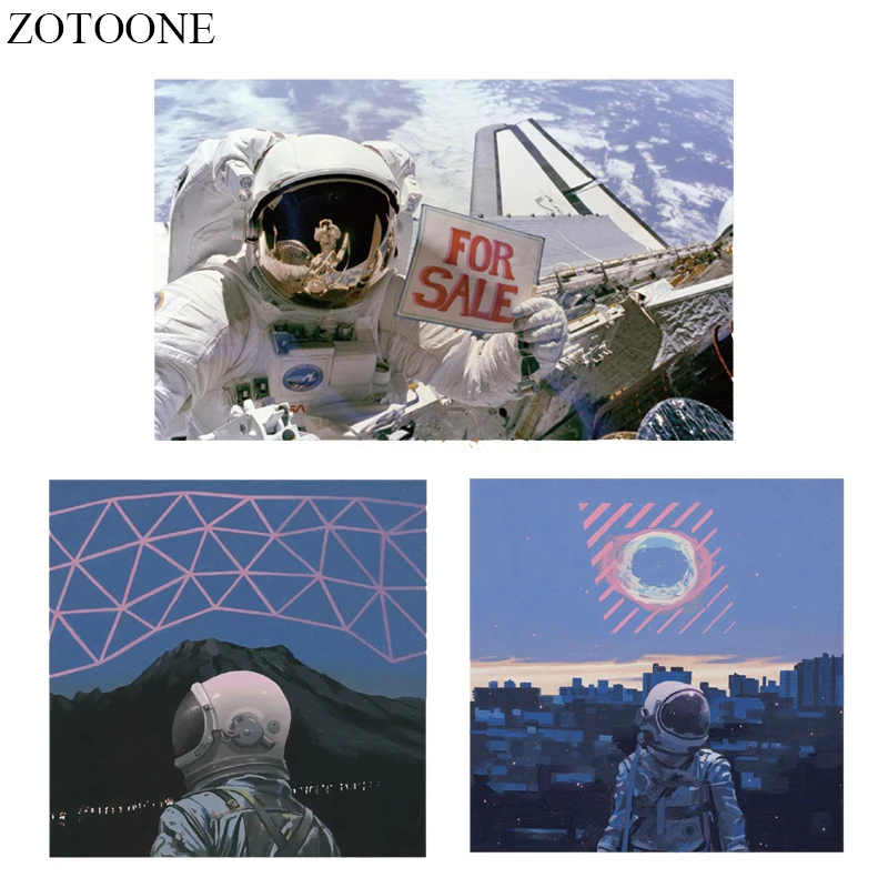 ZOTOONE Iron on Transfer Astronaut Patch Applique Heat Transfer Vinyl Space Patches Stickers Stripes on Clothes Thermal Press
ZOTOONE Iron on Transfer Astronaut Patch Applique Heat Transfer Vinyl Space Patches Stickers Stripes on Clothes Thermal Press