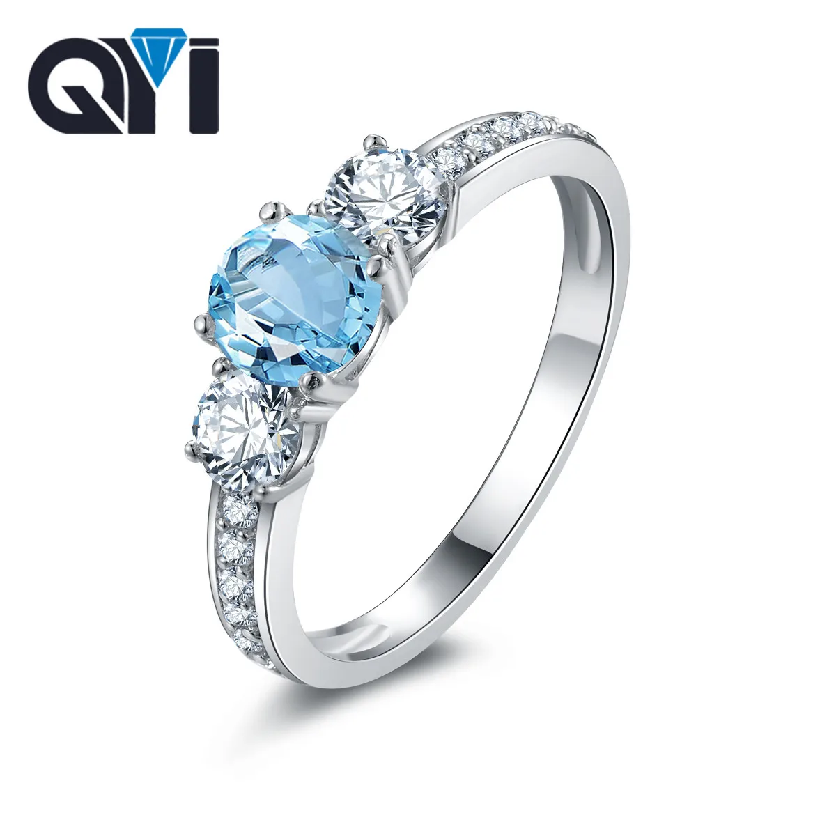 QYI Natural Sky Blue Topaz Ring 925 Sterling Silver Classic Wedding Bands Rings For Women Colored stones Jewelry wholesale
QYI Natural Sky Blue Topaz Ring 925 Sterling Silver Classic Wedding Bands Rings For Women Colored stones Jewelry wholesale