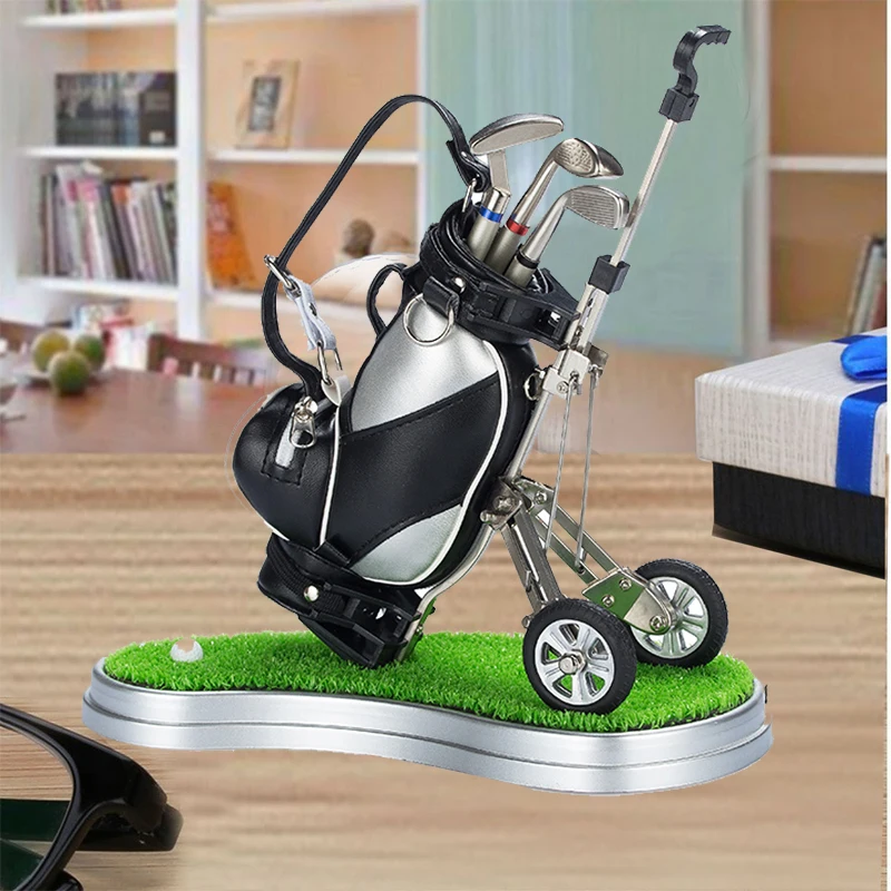 Golf Pens with Golf Bag Holder,Desktop Golf Bag Trolley Pens Holder,Miniature golf caddy with metal pens and bag holder
Golf Pens with Golf Bag Holder,Desktop Golf Bag Trolley Pens Holder,Miniature golf caddy with metal pens and bag holder