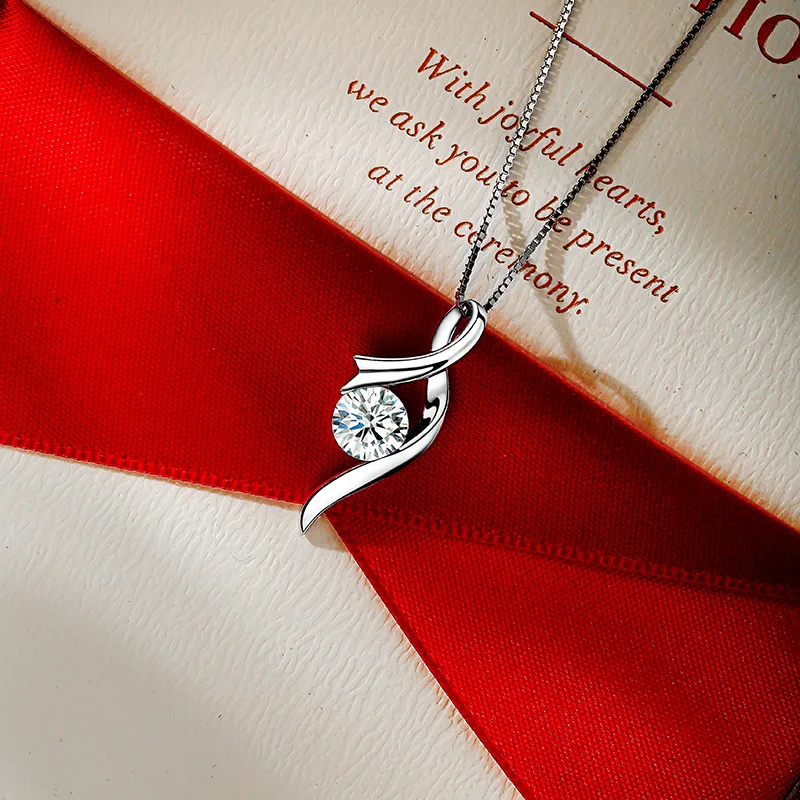 L&P Classic 100% 925 Sterling Silver Spark High Cubic Zircon Pendant Necklaces for Women Fine Jewelry With 18 inch Charm
L&P Classic 100% 925 Sterling Silver Spark High Cubic Zircon Pendant Necklaces for Women Fine Jewelry With 18 inch Charm