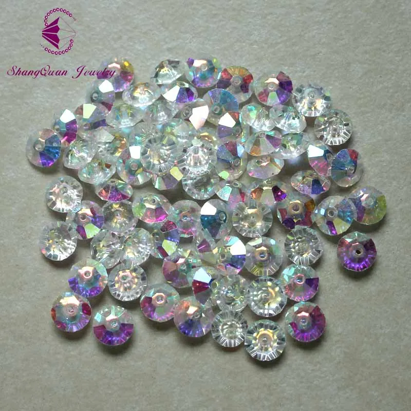hot 100pc AB Color jewelry bicone crystal glass loose Spacer beads 3x6mm 4x8mm flat bcione shape Wholesale
hot 100pc AB Color jewelry bicone crystal glass loose Spacer beads 3x6mm 4x8mm flat bcione shape Wholesale