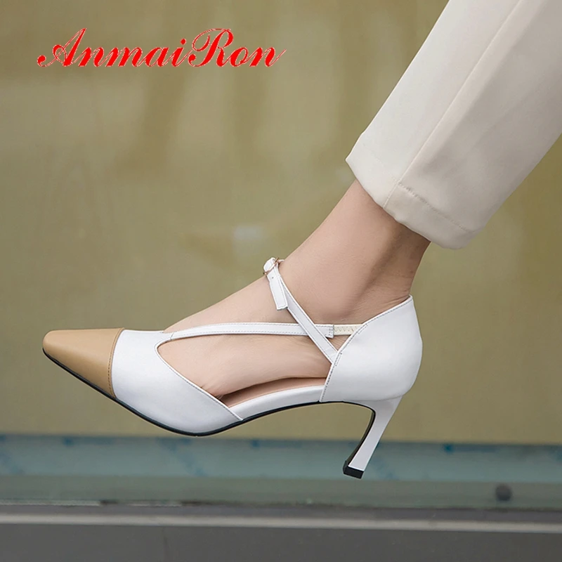 ANMAIRON 2019 New Arrival Basic High Heel Women Pumps Genuine Leather Square Toe Party Solid Pumps Size 34-43 LY2221
ANMAIRON 2019 New Arrival Basic High Heel Women Pumps Genuine Leather Square Toe Party Solid Pumps Size 34-43 LY2221