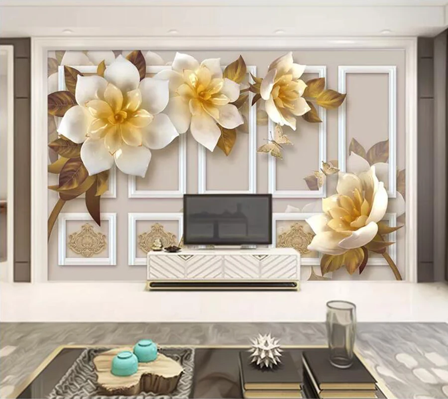 Decorative wallpaper 3D embossed camellia European retro style TV background wall
Decorative wallpaper 3D embossed camellia European retro style TV background wall